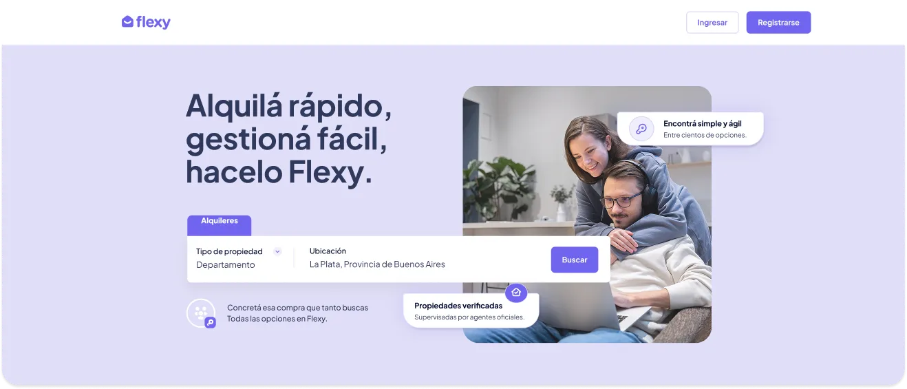 Home del portal web de Flexy